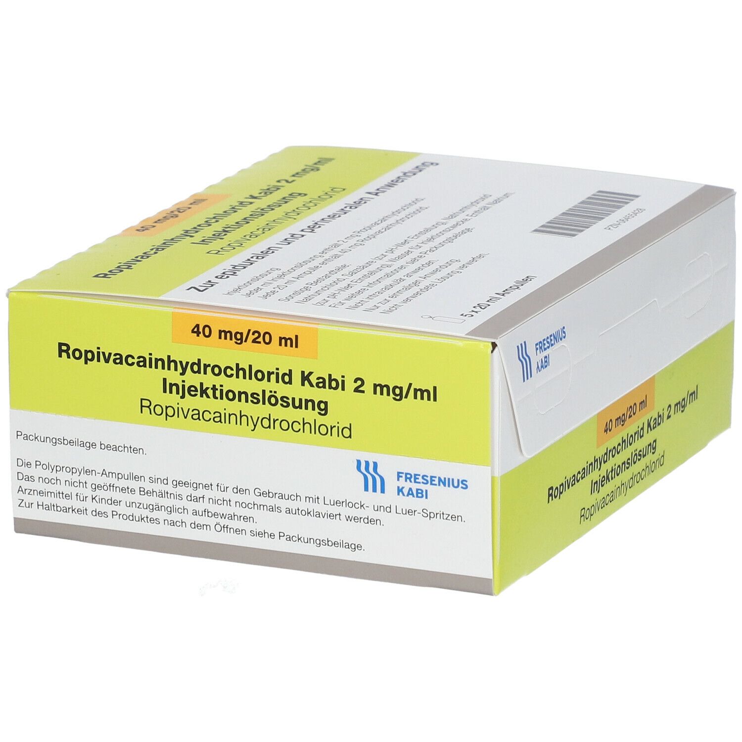 Ropivacainhydrochlorid Kabi 2 mg/ml Infusionslsg. 5x200 ml Infusionslösung