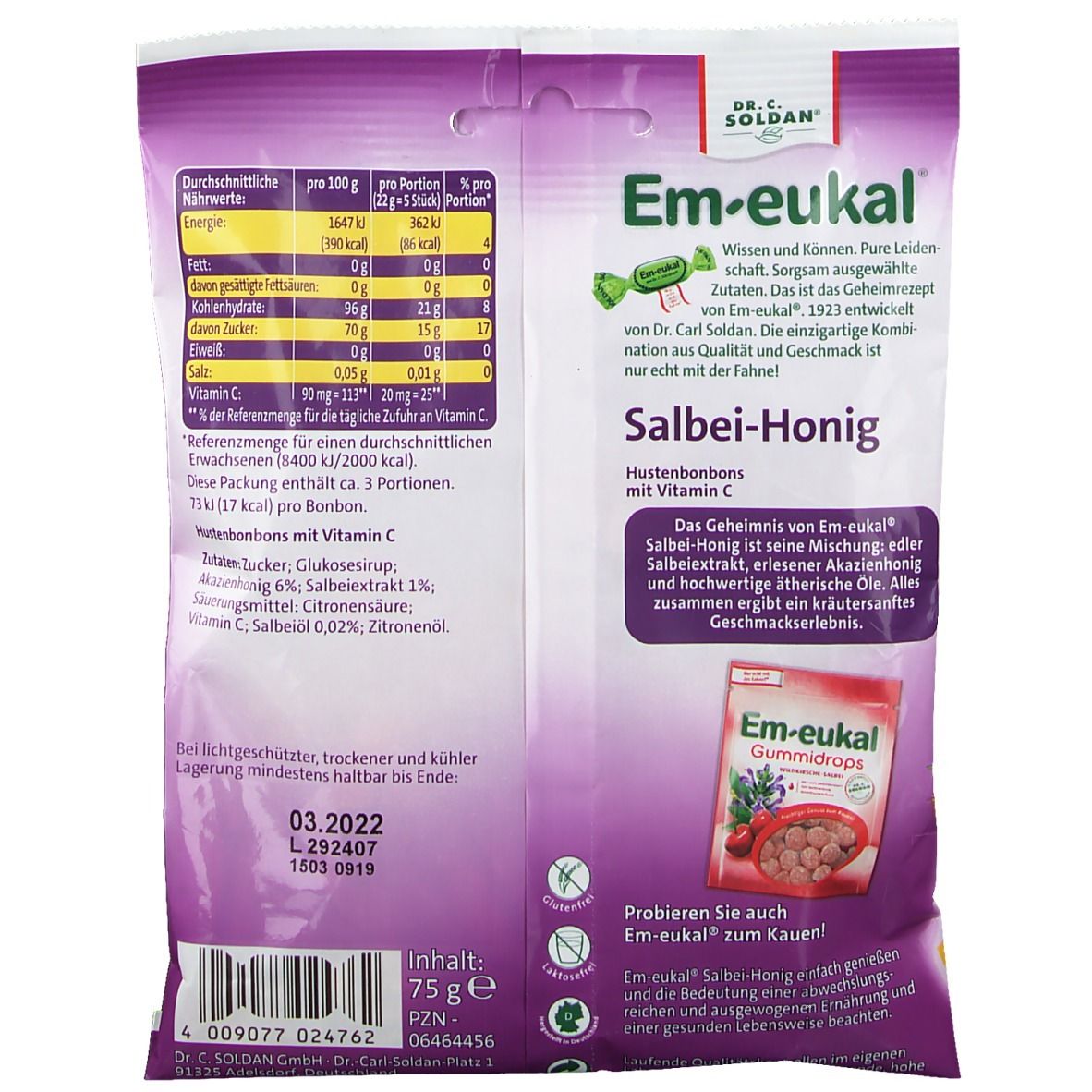 Em-eukal Salbei: 236,0 Kalorien (kcal) Und Inhaltsstoffe