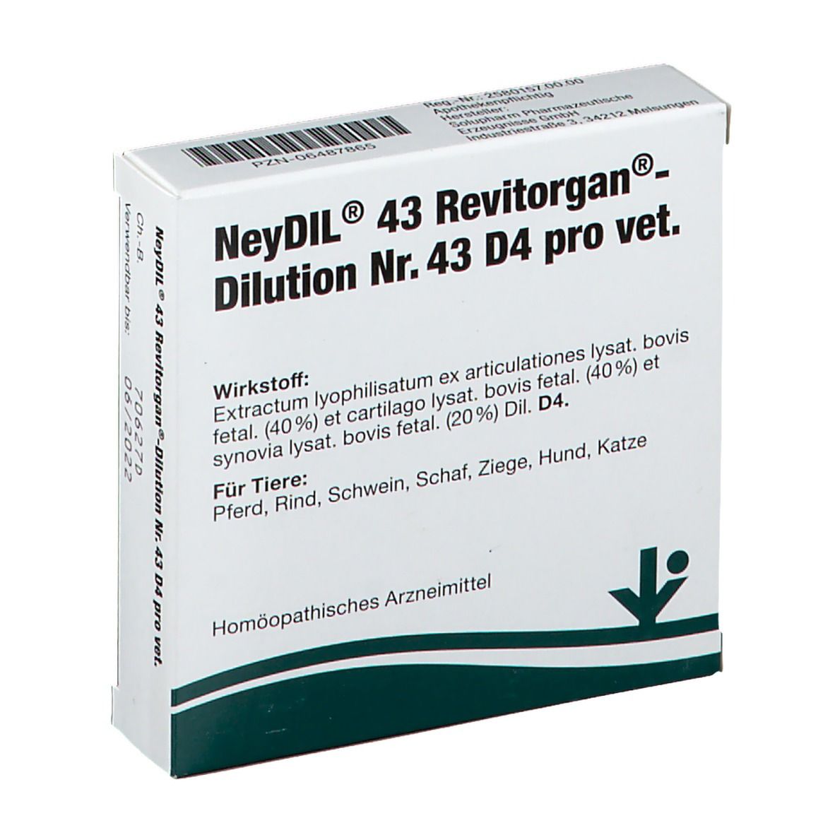 NeyDIL® 43 Revitorgan®-Dilution Nr. 43 D4 pro vet.