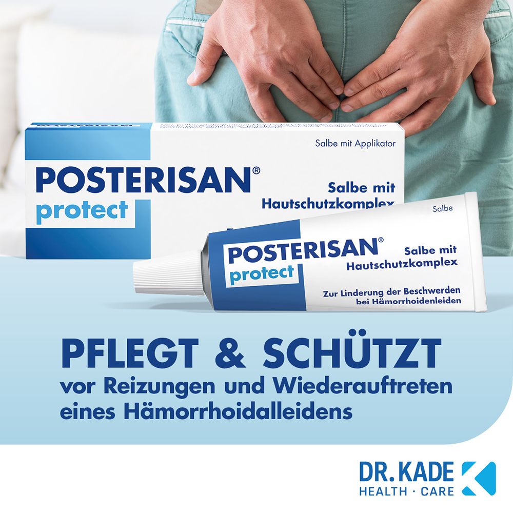 Posterisan protect Salbe mit Hautschutzkomplex. Pflegt und schützt vor Reizungen.