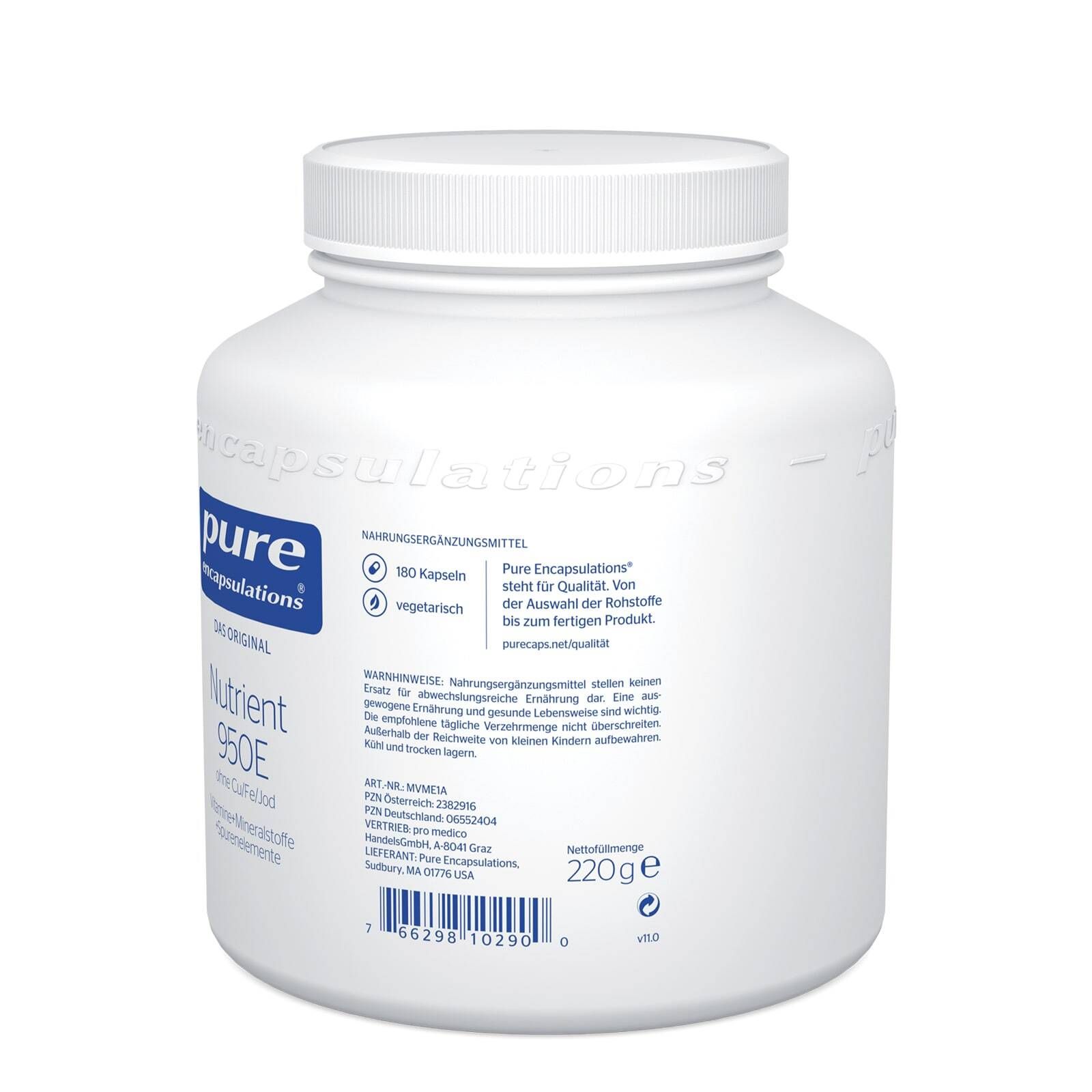 Pure Encapsulations® Nutrient 950®E (ohne Cu/Fe/Jod)