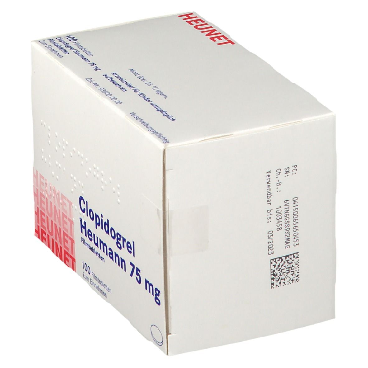 Clopidogrel Heumann 75 mg Filmtabletten Heunet 100 St