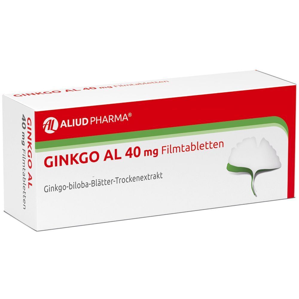 Ginkgo AL 40 mg Filmtabletten bei altersbedingten Gedächtniseinbußen mit leichter DemenzJetzt 10% Rabatt mit dem Code al