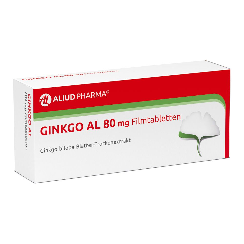 Ginkgo AL 80 mg Filmtabletten bei altersbedingten Gedächtniseinbußen mit leichter DemenzJetzt 10% Rabatt mit dem Code al