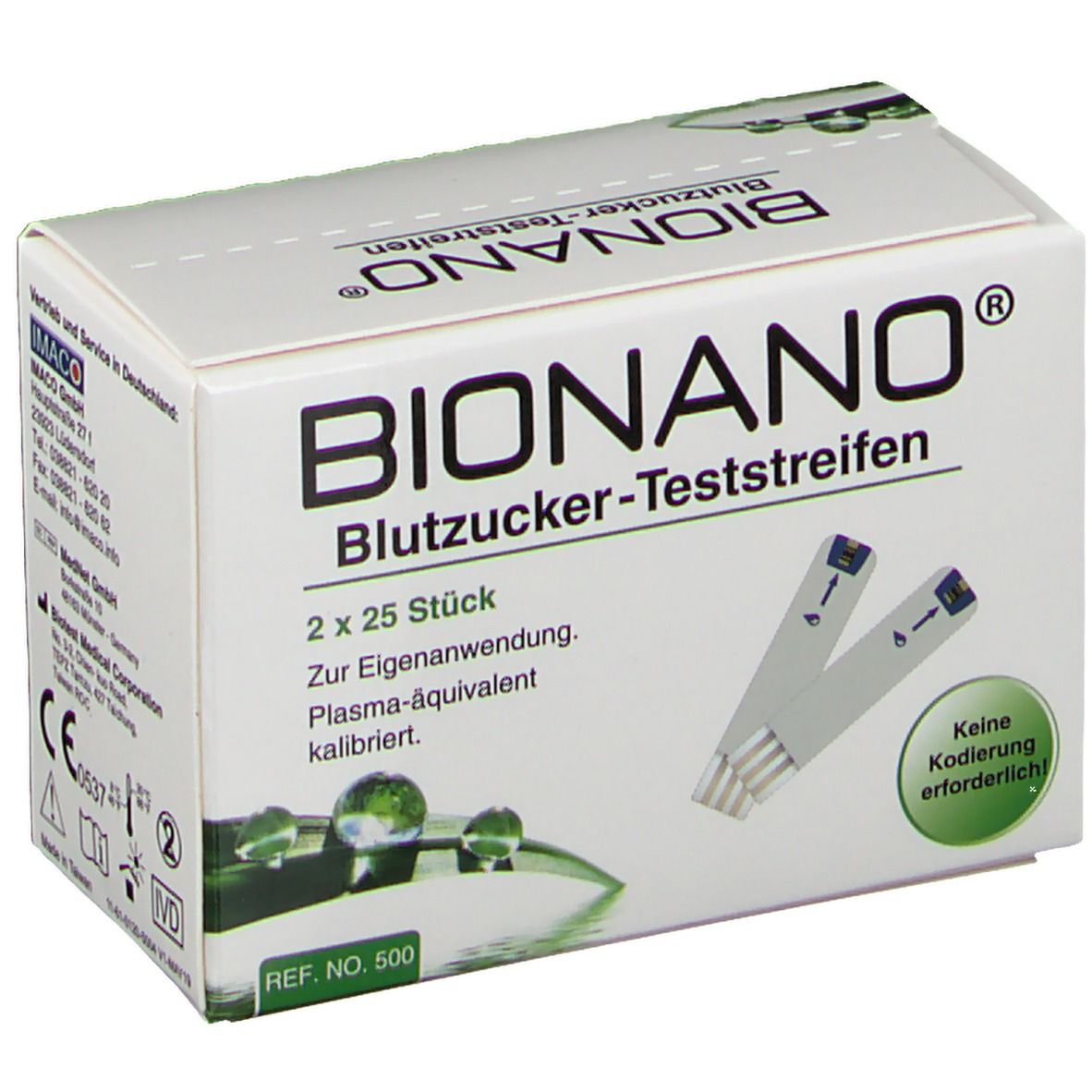 BIONANO® Blutzucker-Teststreifen