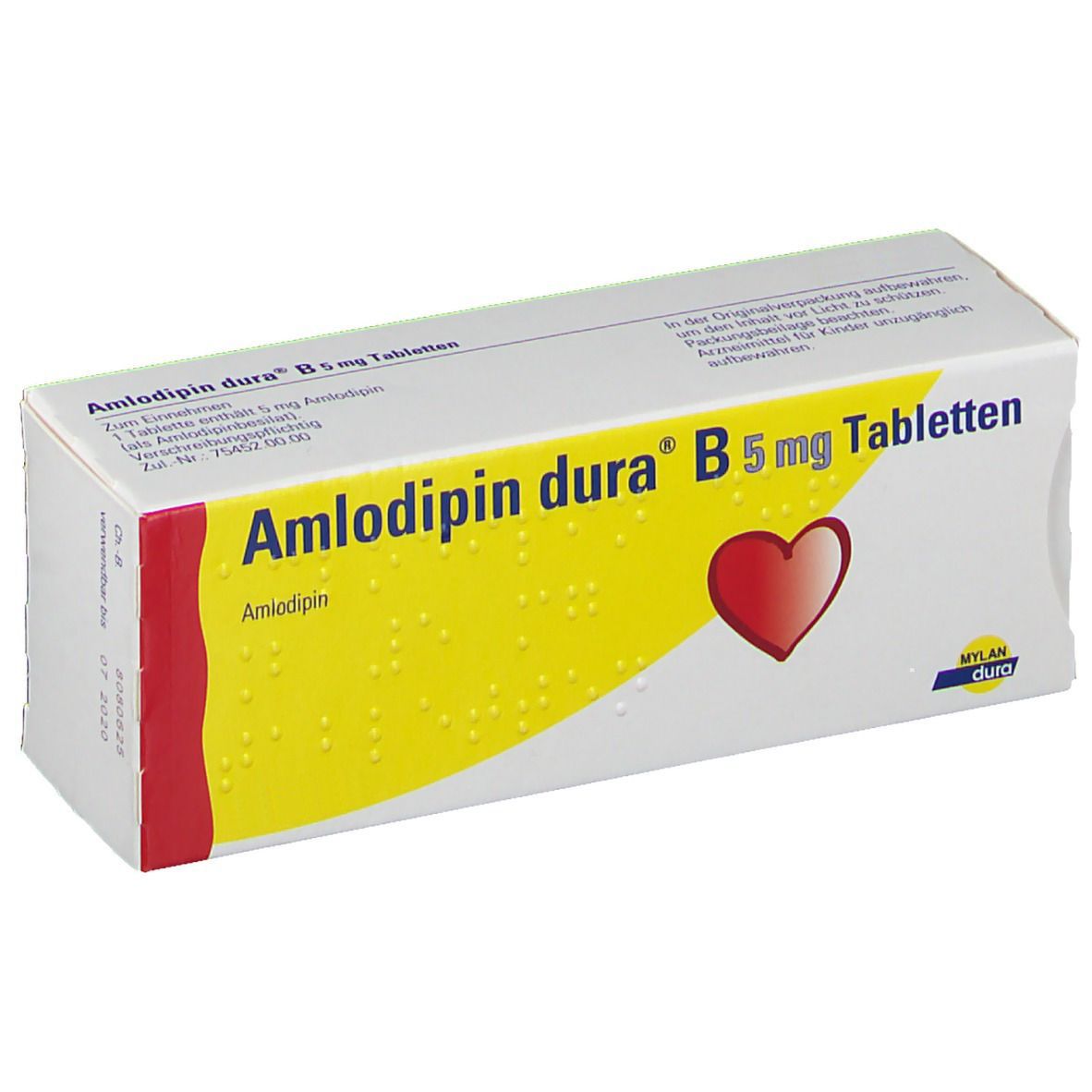 Amlodipin dura® B 5 mg