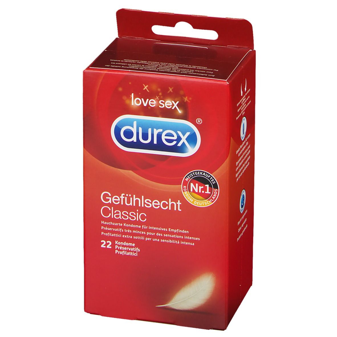 DUREX® Gefühlsecht hauchzarte Kondome für intensives Empfinden
