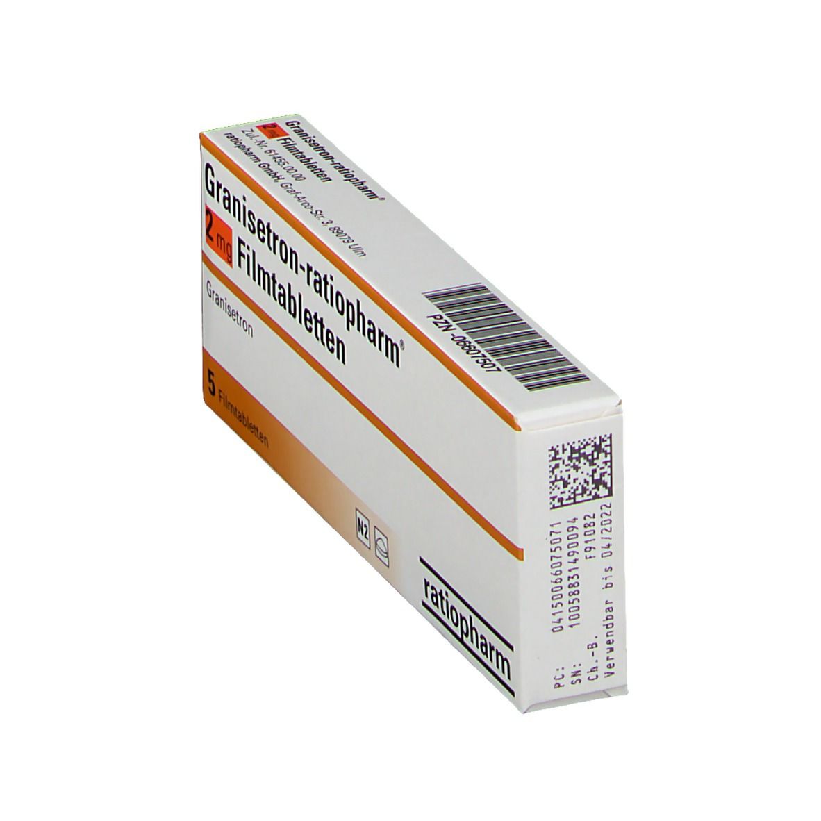 GRANISETRON-ratiopharm 2 mg Filmtabletten 5 St