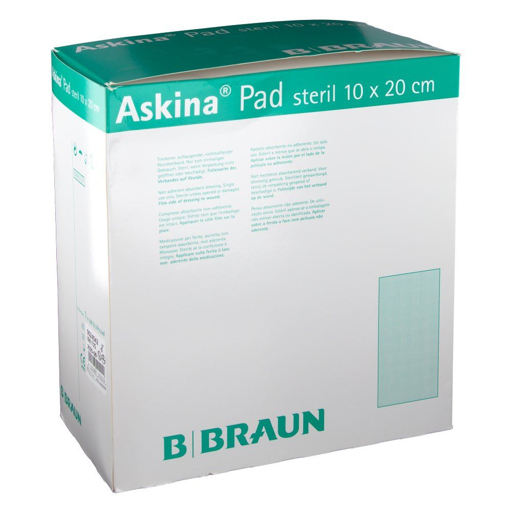 Askina® Pad Wundauflage 10 x 20 cm nichthaftend