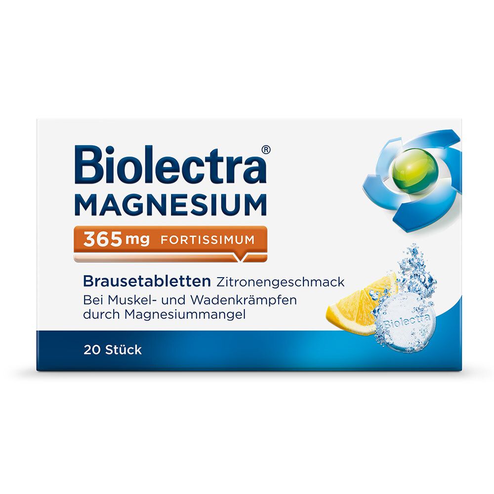 Biolectra MAGNESIUM 365 mg fortissimum Brausetabletten Zitronengeschmack