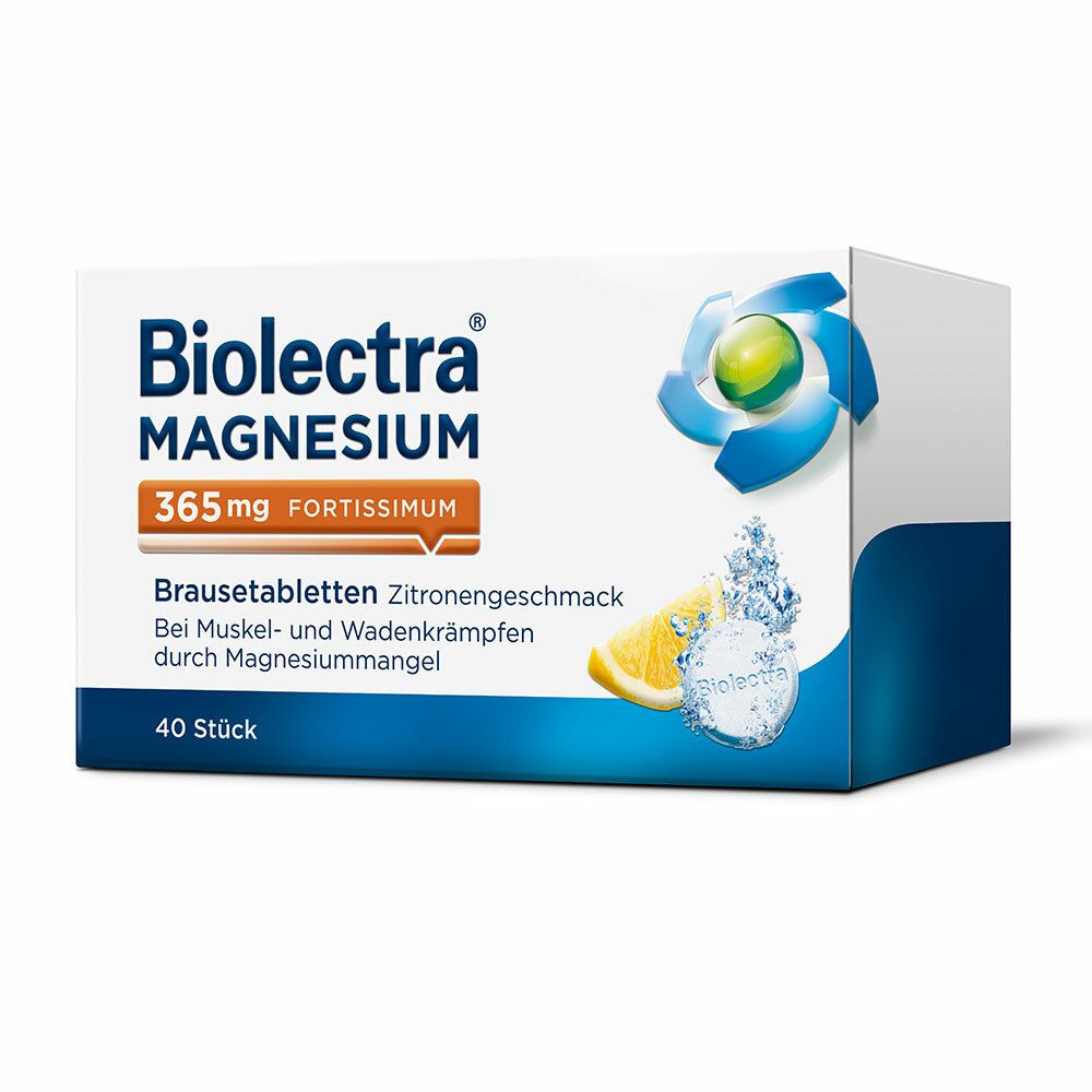 Biolectra® Magnesium 365 mg fortissimum Brausetabletten Zitrone