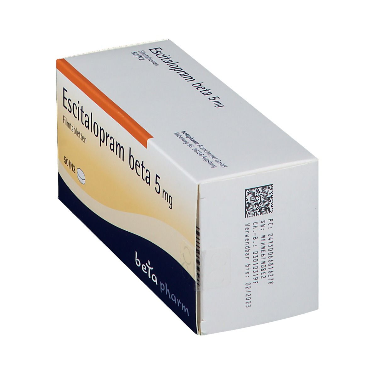 Escitalopram beta 5 mg Filmtabletten 50 St