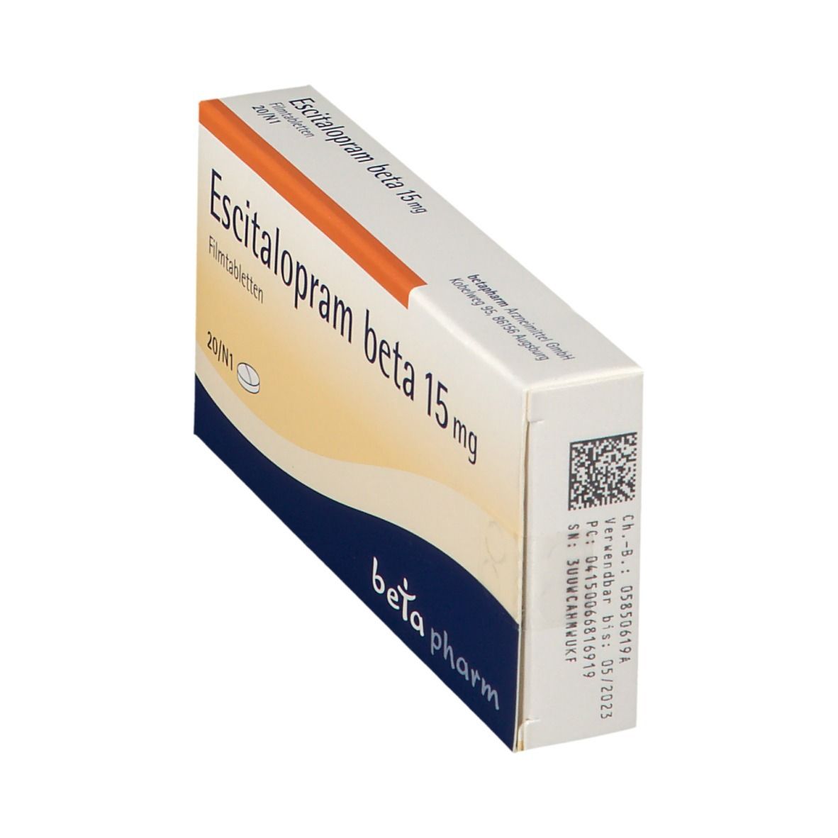 Escitalopram beta 15 mg Filmtabletten 20 St