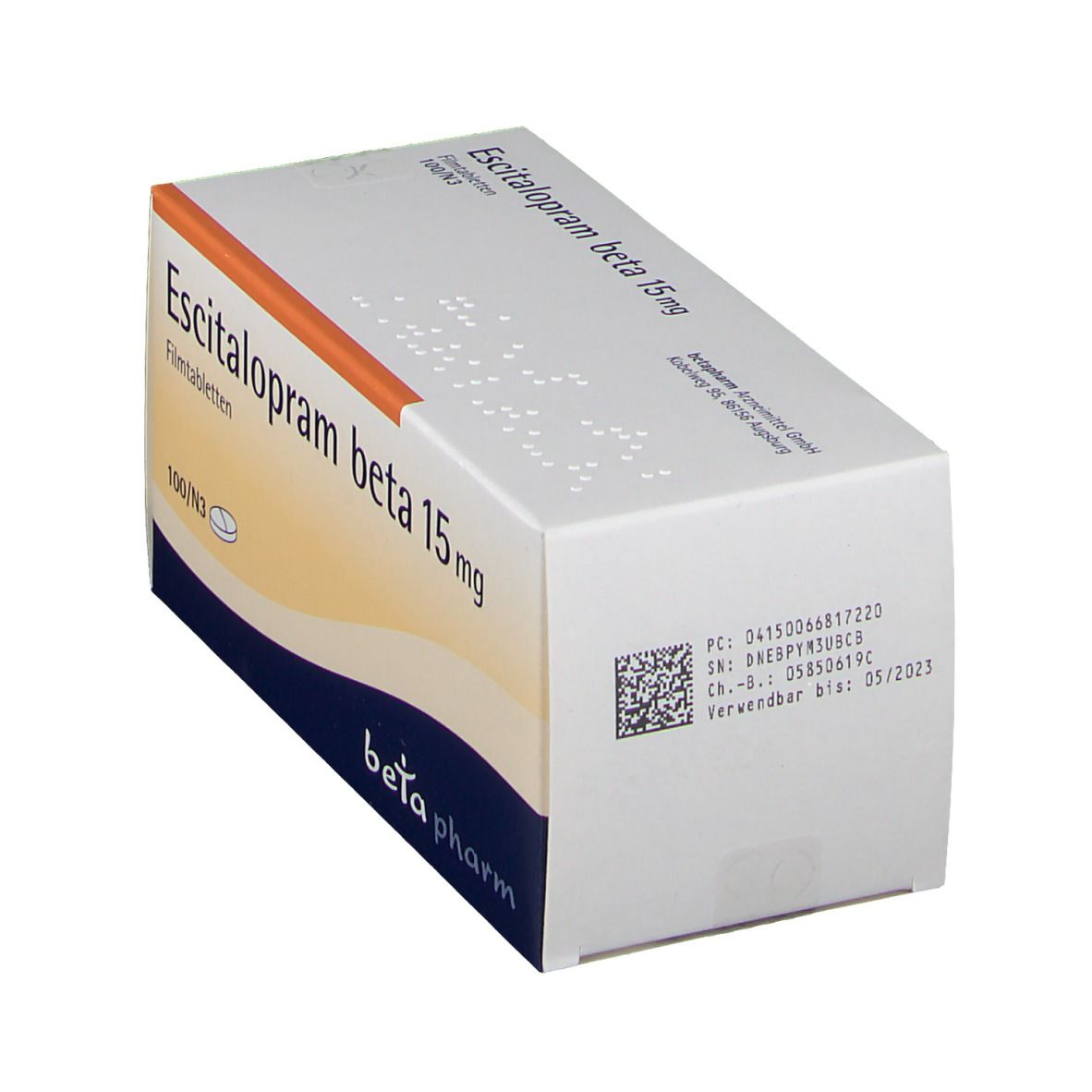 Escitalopram beta 15 mg Filmtabletten 100 St