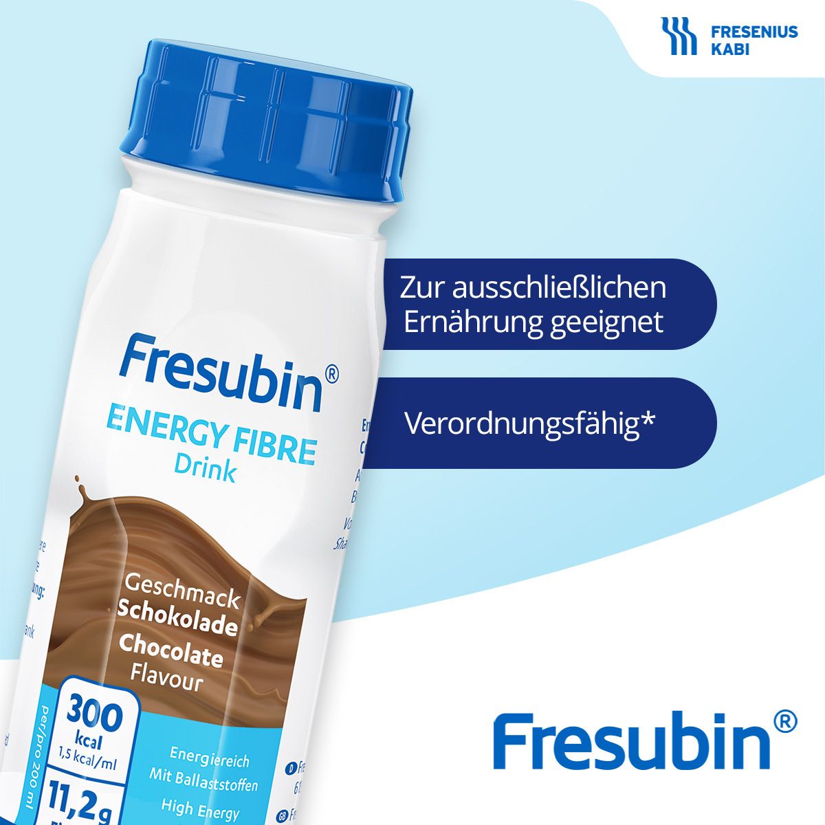 Fresubin Energy Fibre Trinknahrung Schokolade | Astronautennahrung & Aufbaukost mit Vitaminen