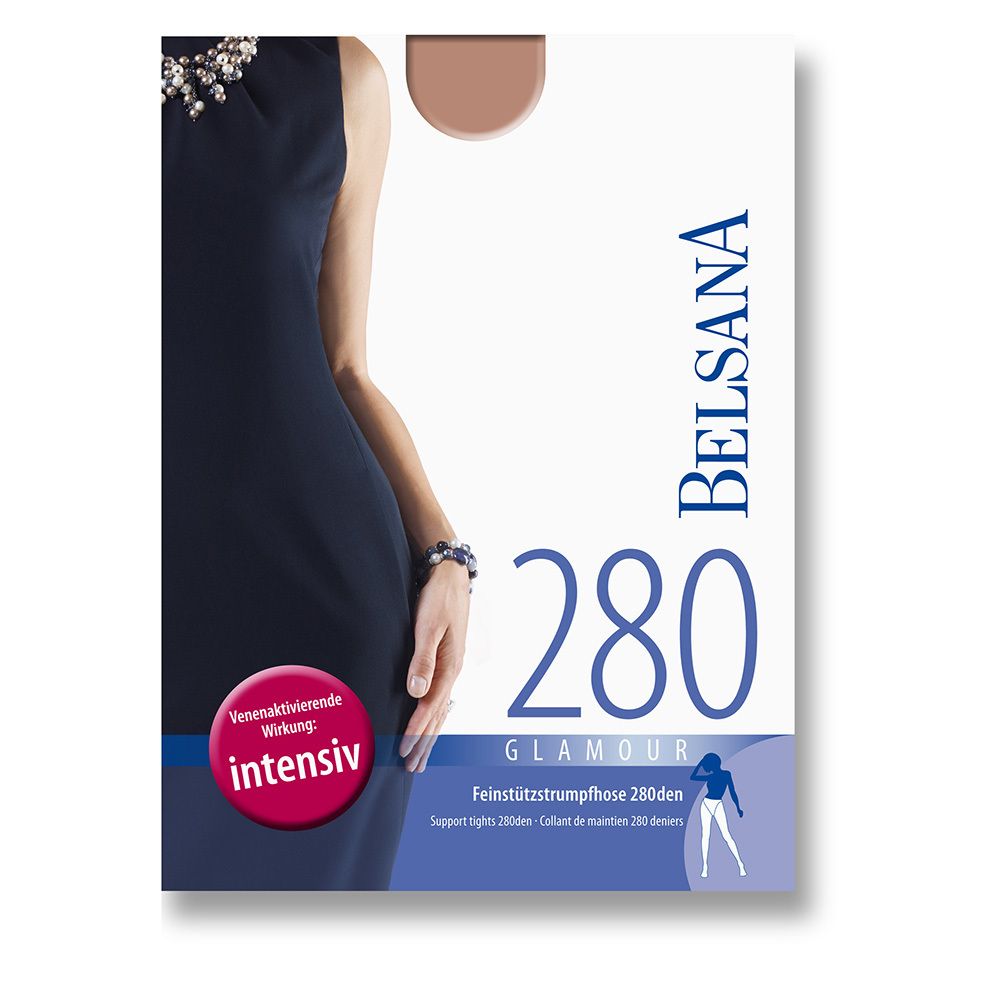 BELSANA 280den Glamour Strumpfhose Größe large Farbe brenda lang