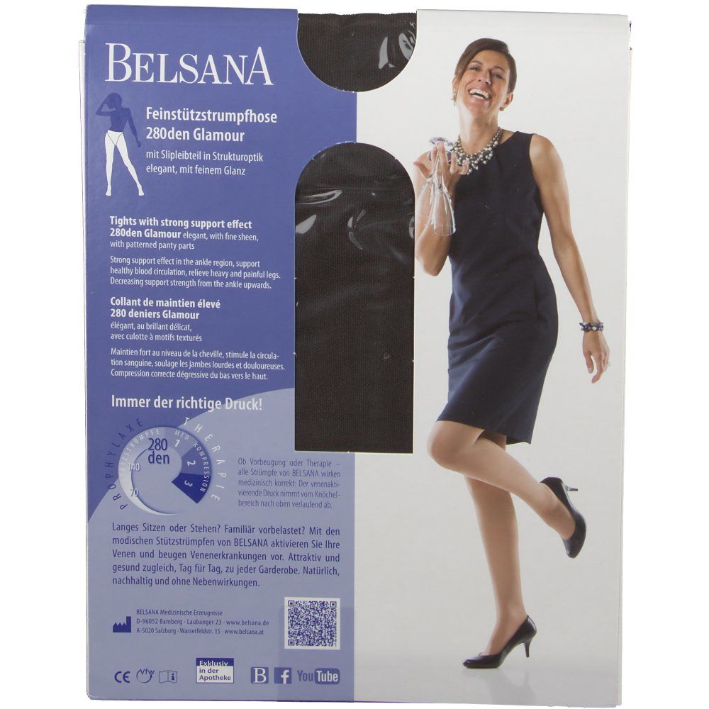 BELSANA 280den Glamour Strumpfhose Größe large Farbe brenda lang