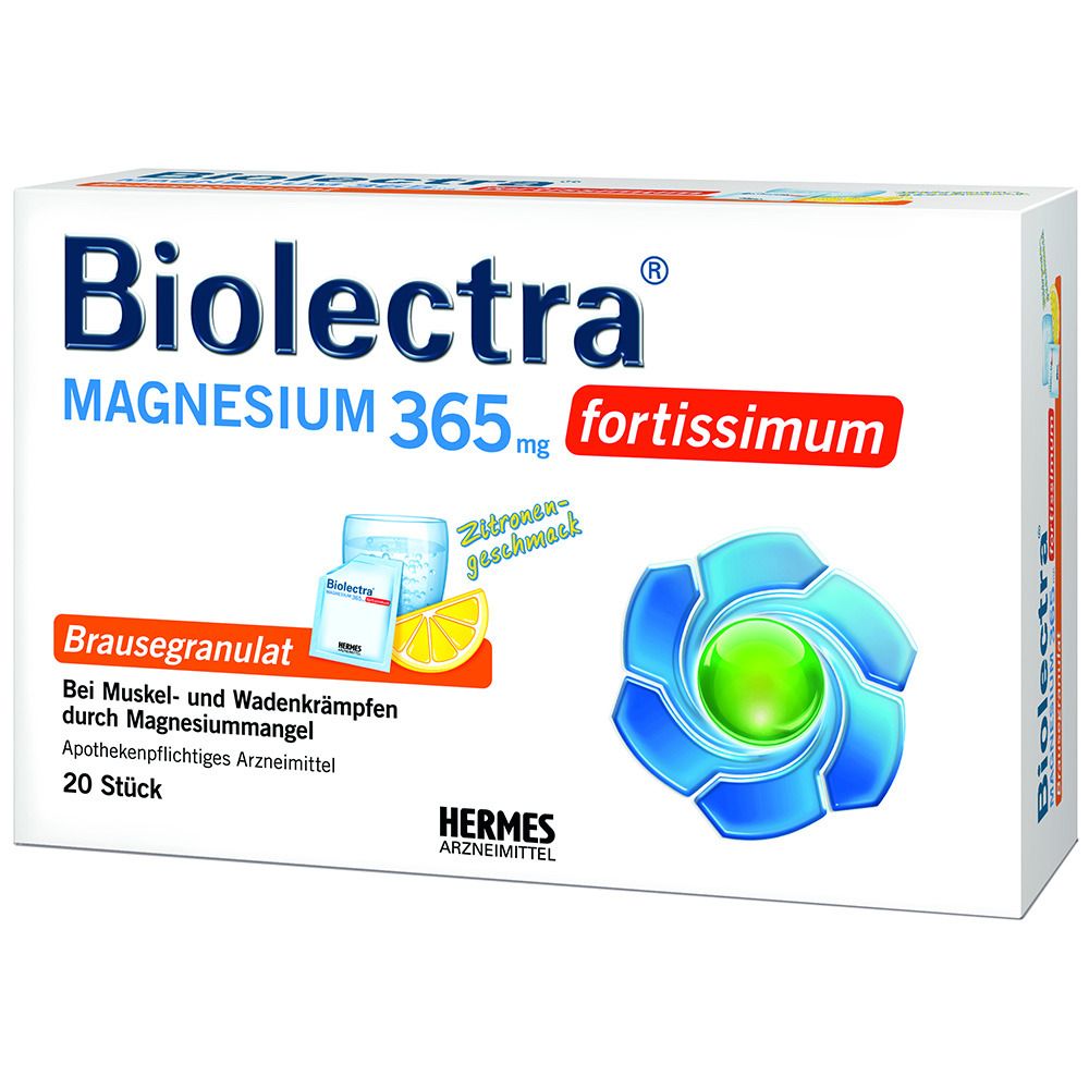 Biolectra® Magnesium 365mg fortissimum Zitrone Brausegranulat