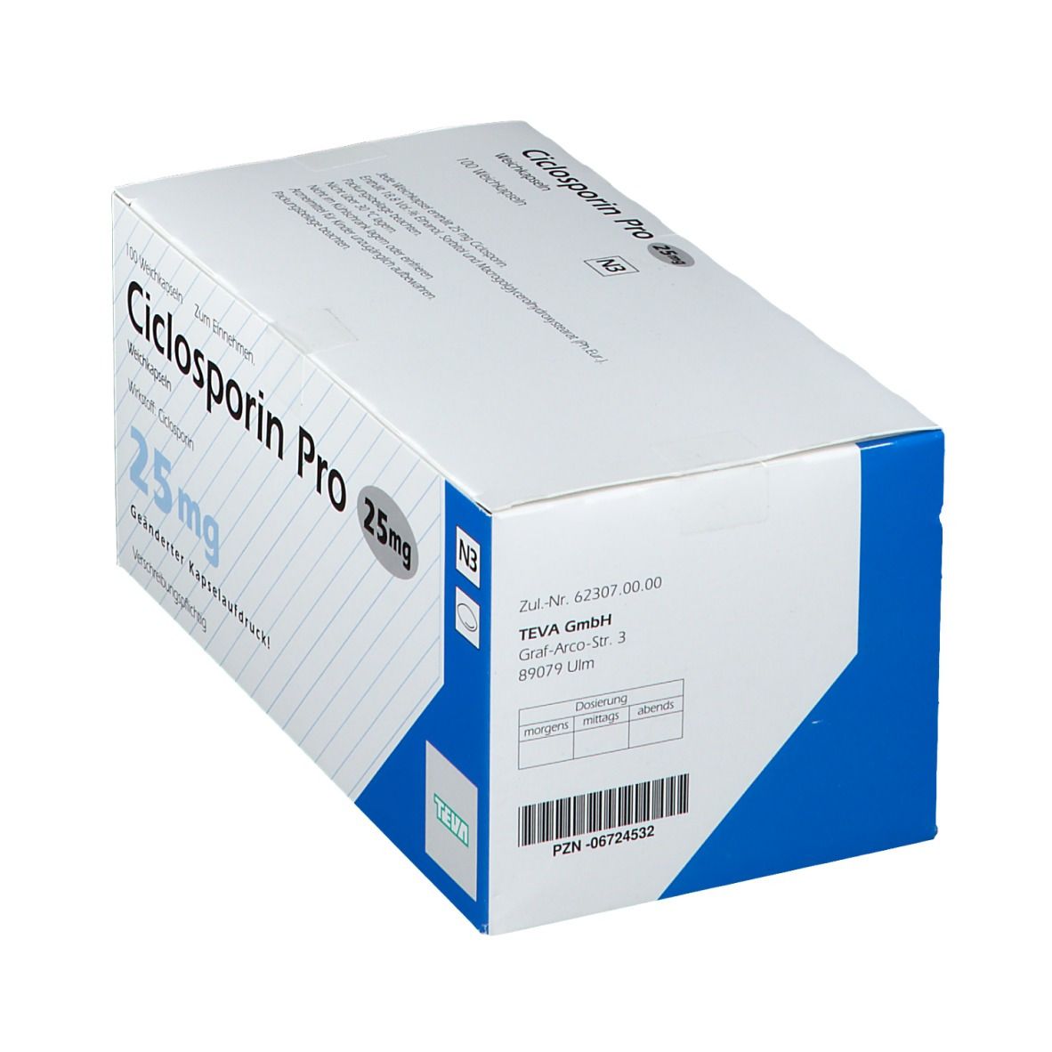 Ciclosporin Pro 25 mg Weichkapseln 100 St