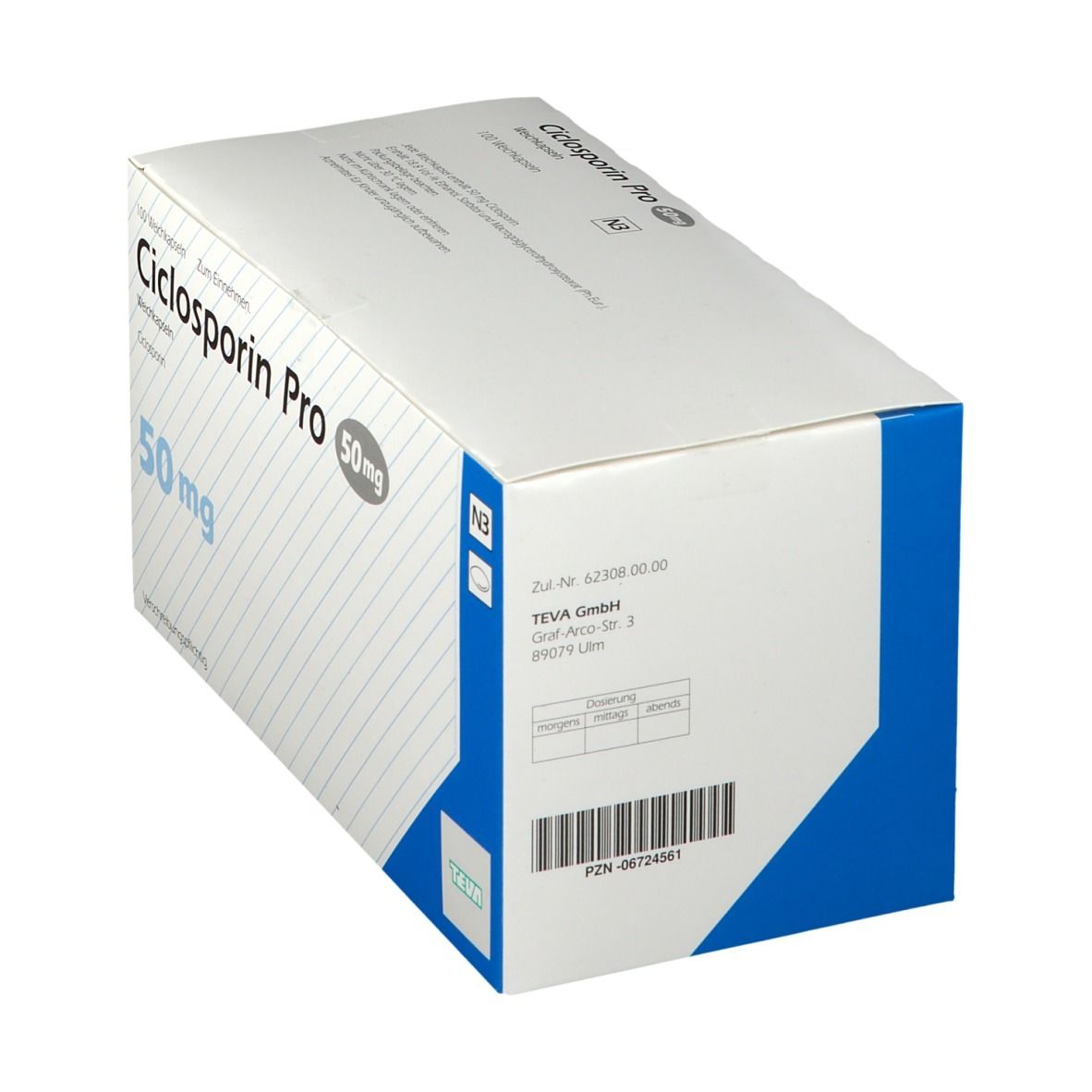 Ciclosporin Pro 100 mg Weichkapseln 50 St