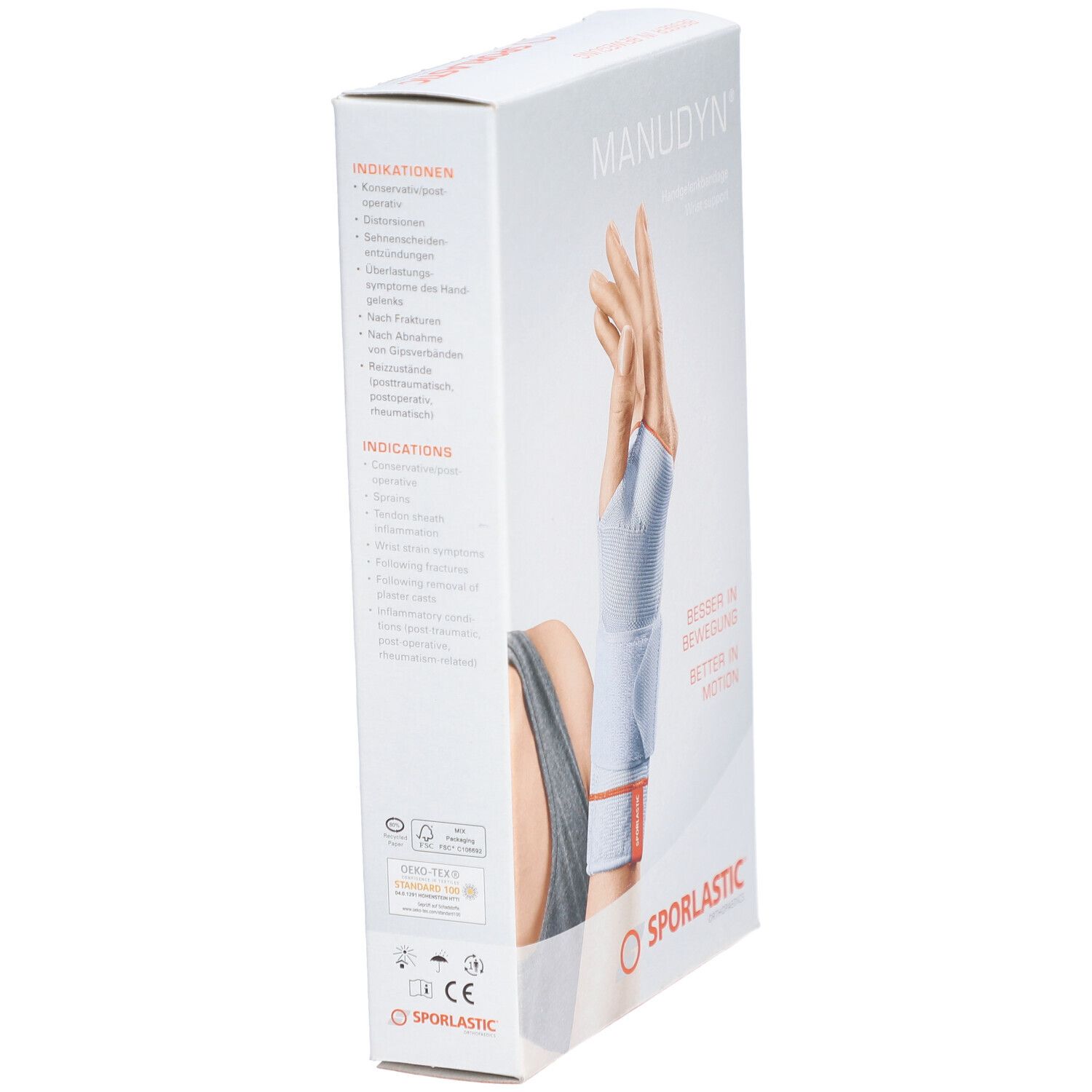 Manudyn Handgelenkband.li.Gr.S haut 07057 1 St Bandage(s)