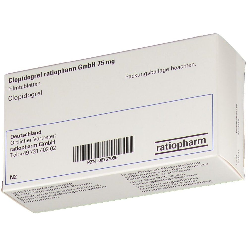 Clopidogrel ratiopharm® GmbH 75 mg