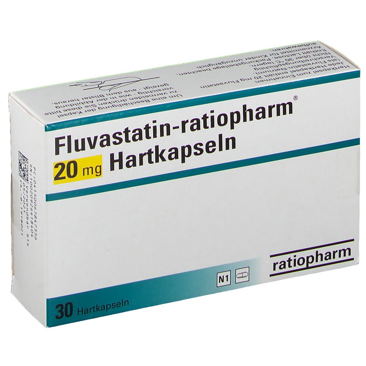Fluvastatinratiopharm® 20 mg 30 St mit dem ERezept kaufen Shop Apotheke