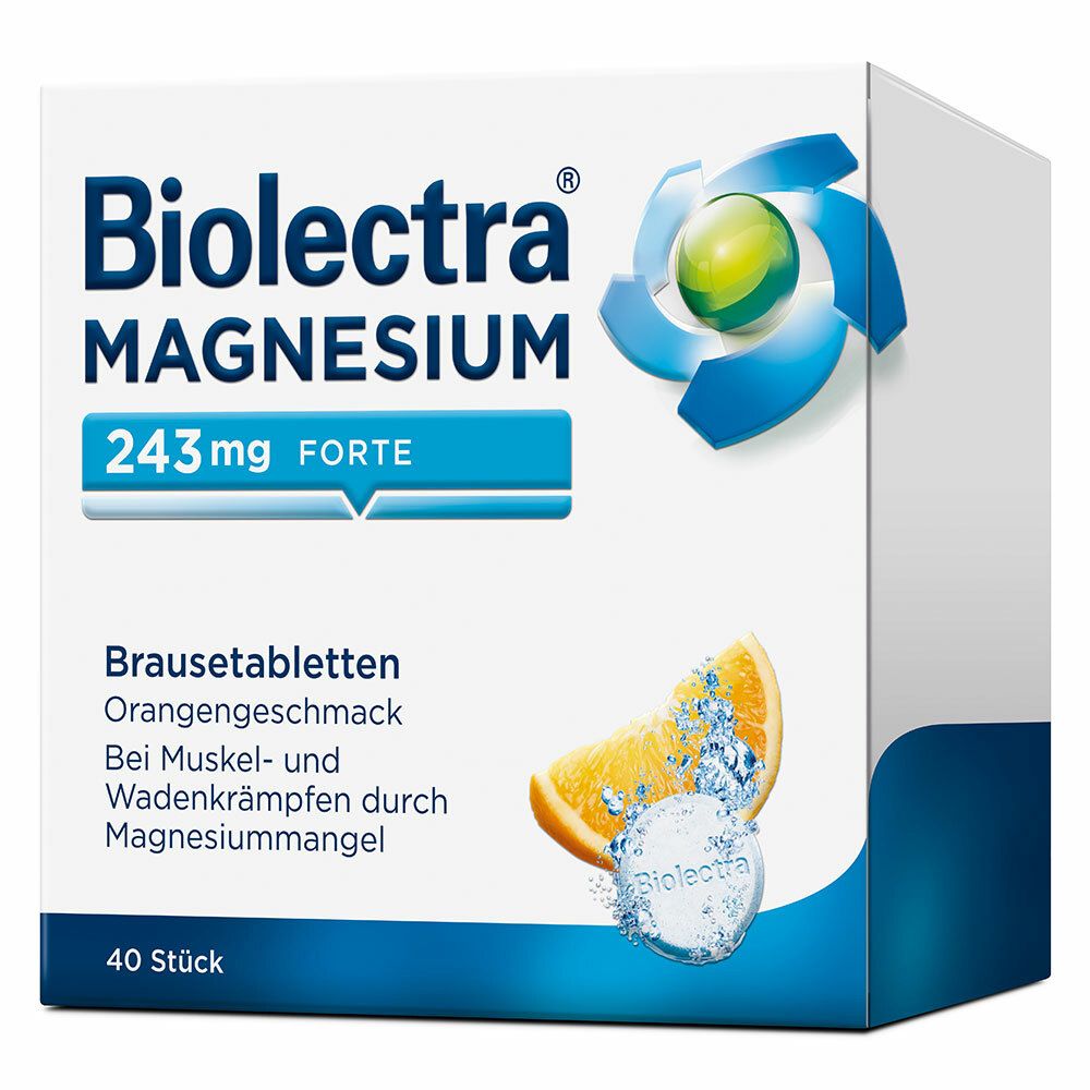 Biolectra® Magnesium 243 mg forte Brausetabletten Orange