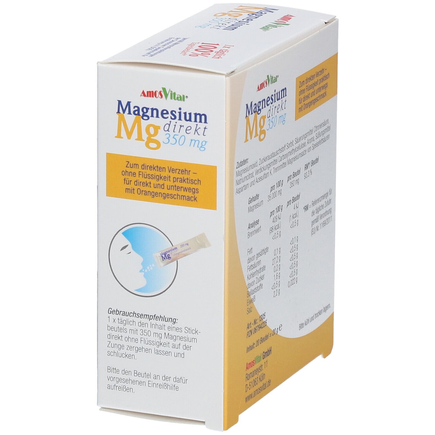 AmosVital® Magnesium Direkt 350 mg Beutel