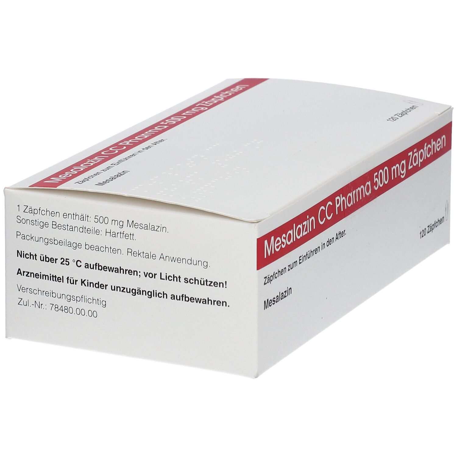 Mesalazin CC Pharma 500 mg Zäpfchen 120 St Suppositorien