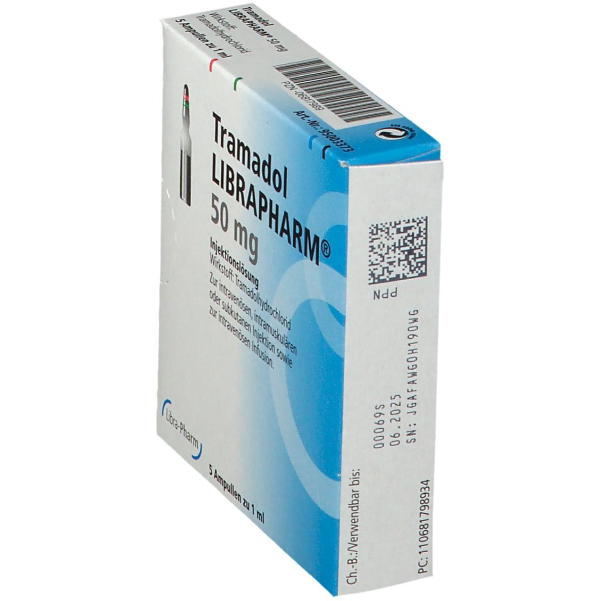 Tramadol Librapharm 50 mg Injekt.-/Infus.-Lsg. 5 St Injektions-/Infusionslösung