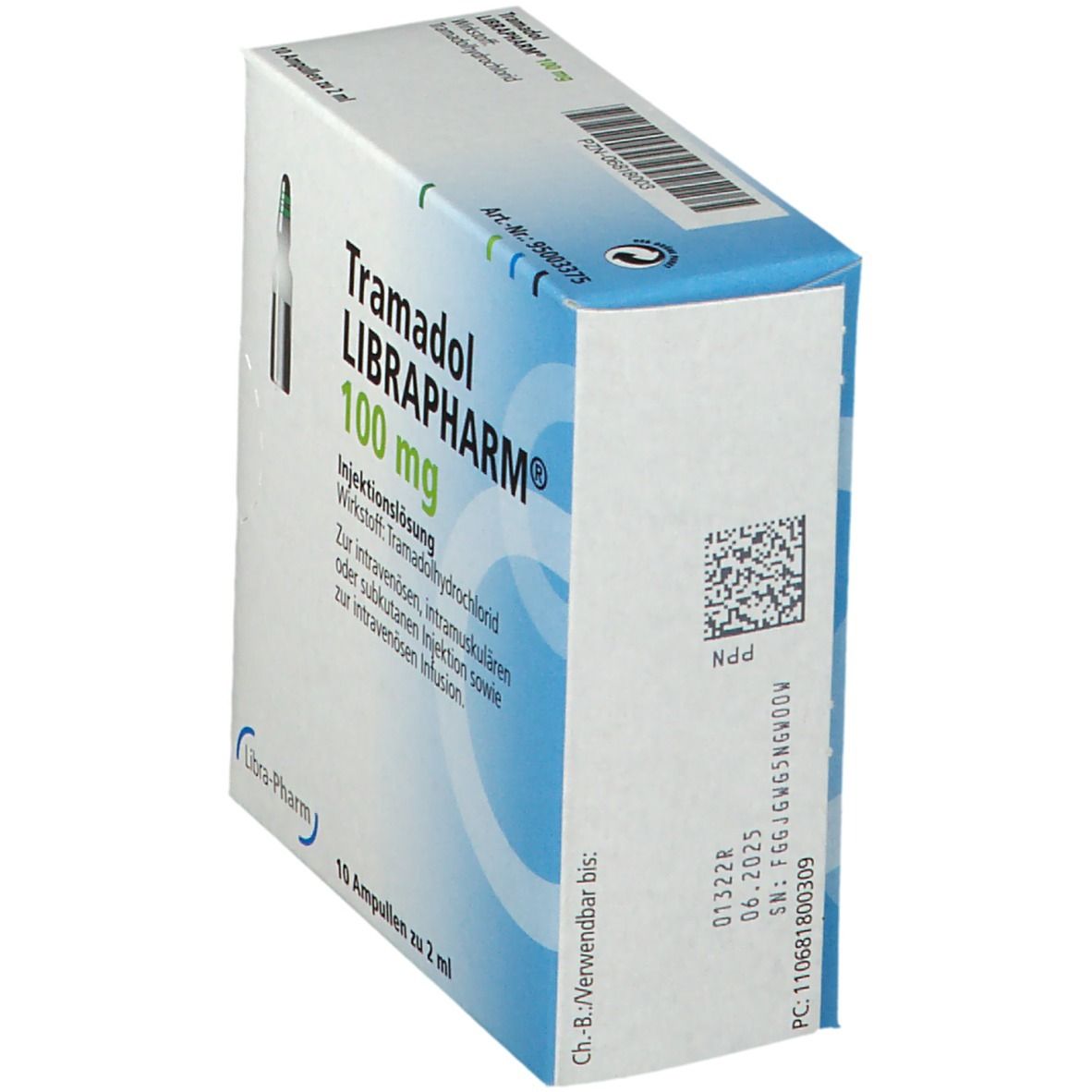 Tramadol Librapharm 100 mg Injekt.-/Infus.-Lsg. 10 St Injektions-/Infusionslösung