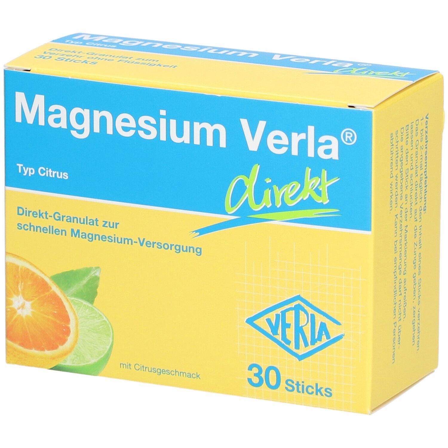 Magnesium Verla direkt Granulat Citrus