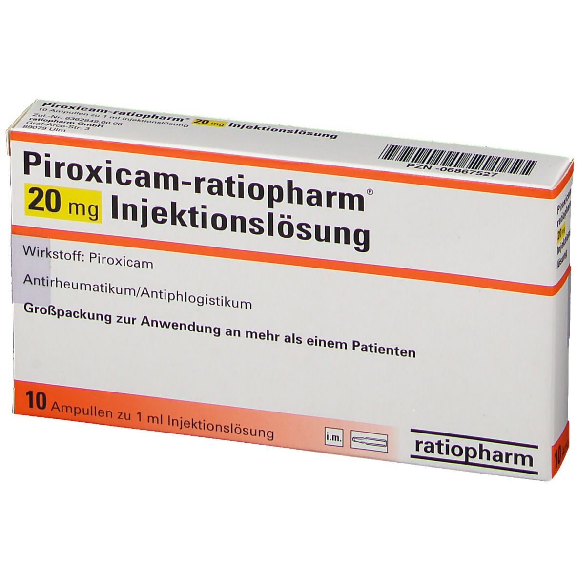 Piroxicam-ratiopharm® 20 mg