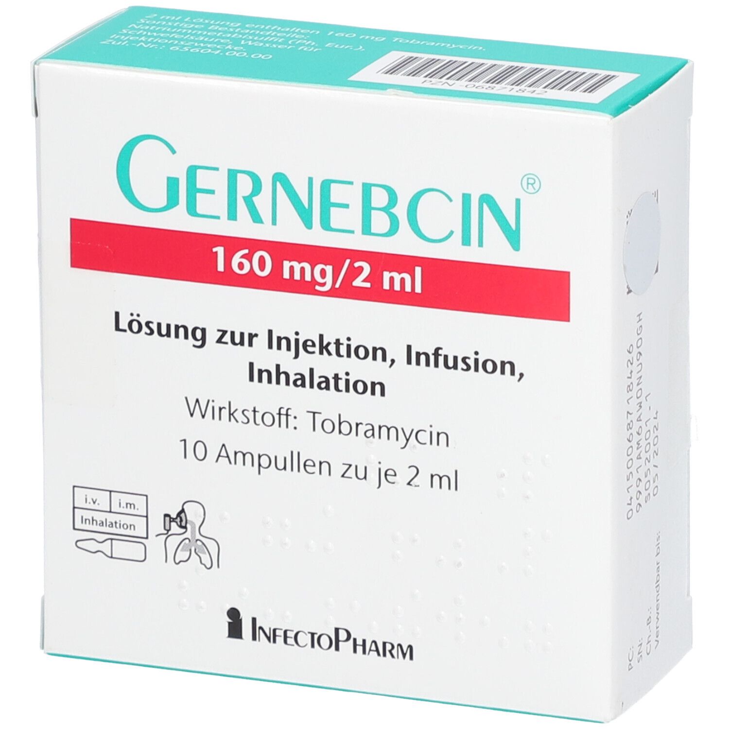 GERNEBCIN 160 mg/2 ml Lsg.z.Inj./Inf./Inhalation