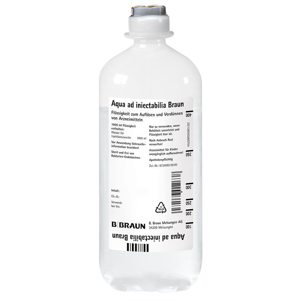 Aqua ad iniectabilia Braun Glasflasche