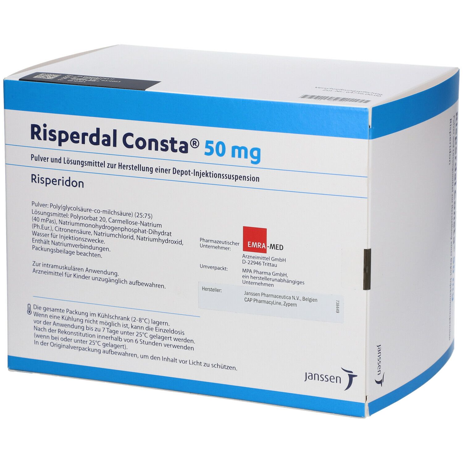 RISPERDAL CONSTA 50 mg Plv.u.LM H.Depot-Inj.-Susp. 5 St mit dem E ...