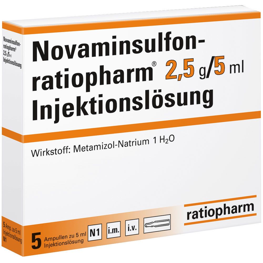 Novaminsulfon-ratiopharm® 2,5 g/5 ml