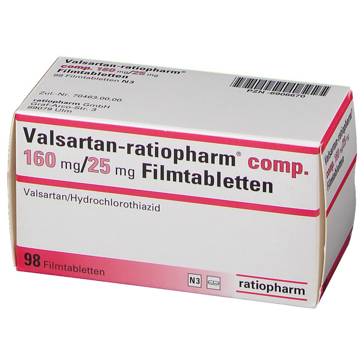 Valsartan-ratiopharm® comp. 160 mg/25 mg