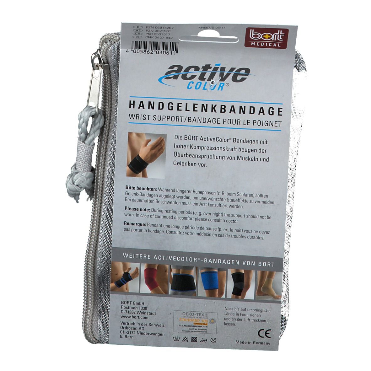 Bort Activecolor Handgelenkbandage large schwarz