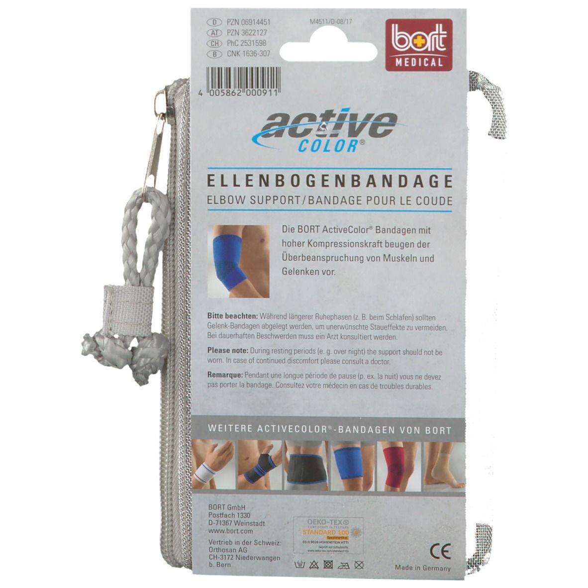 Bort Activecolor Ellenbogenbandage medium blau