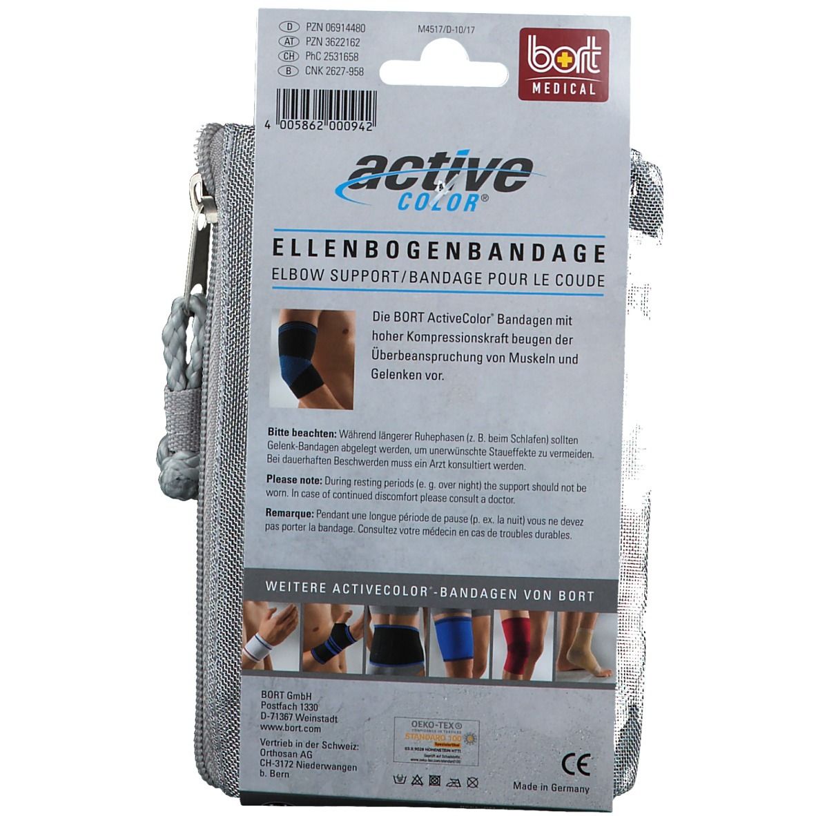 Bort Activecolor Ellenbogenbandage medium schwarz