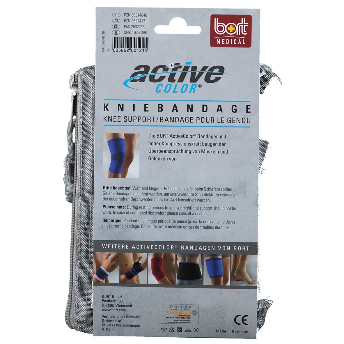 Bort Activecolor Kniebandage medium blau