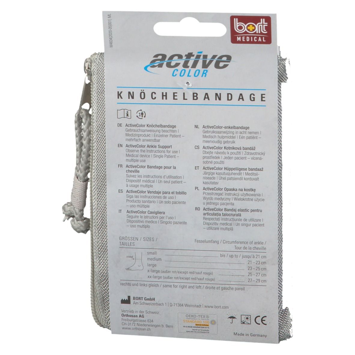 BORT ActiveColor® Knöchelbandage Gr. XL blau