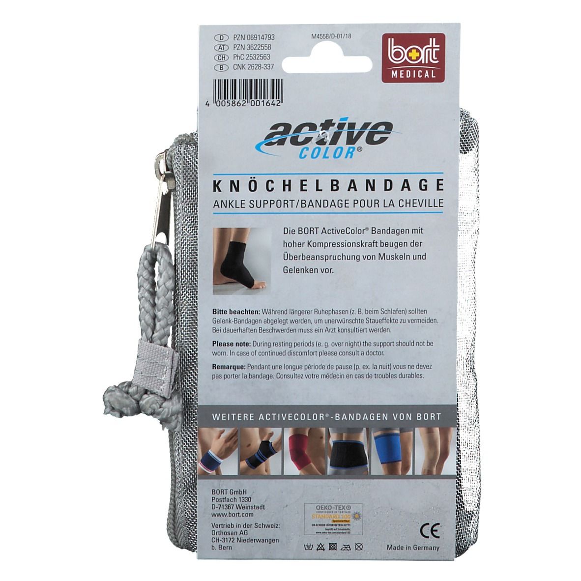 Bort Activecolor Knöchelbandage large schwarz