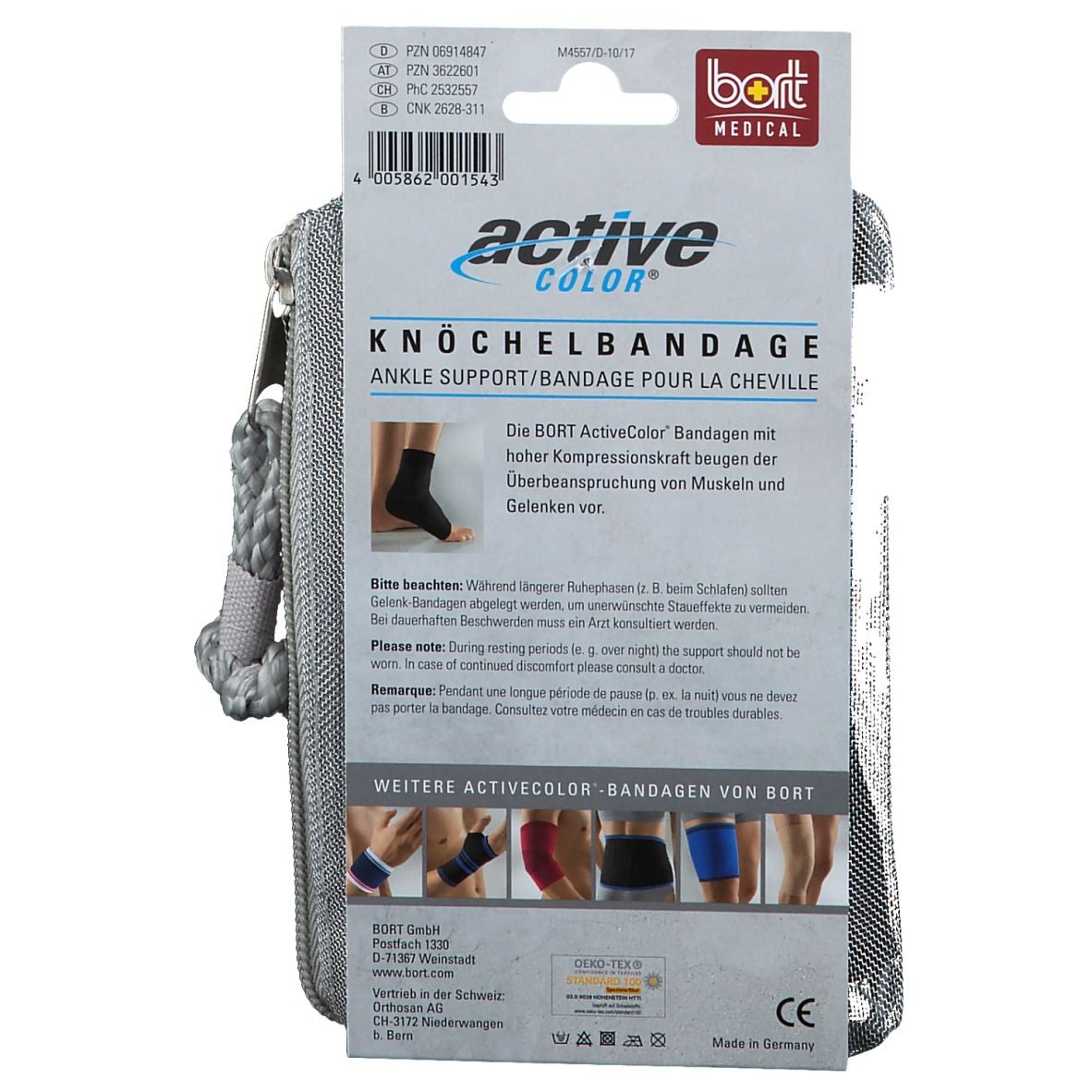 Bort Activecolor Knöchelbandage medium schwarz