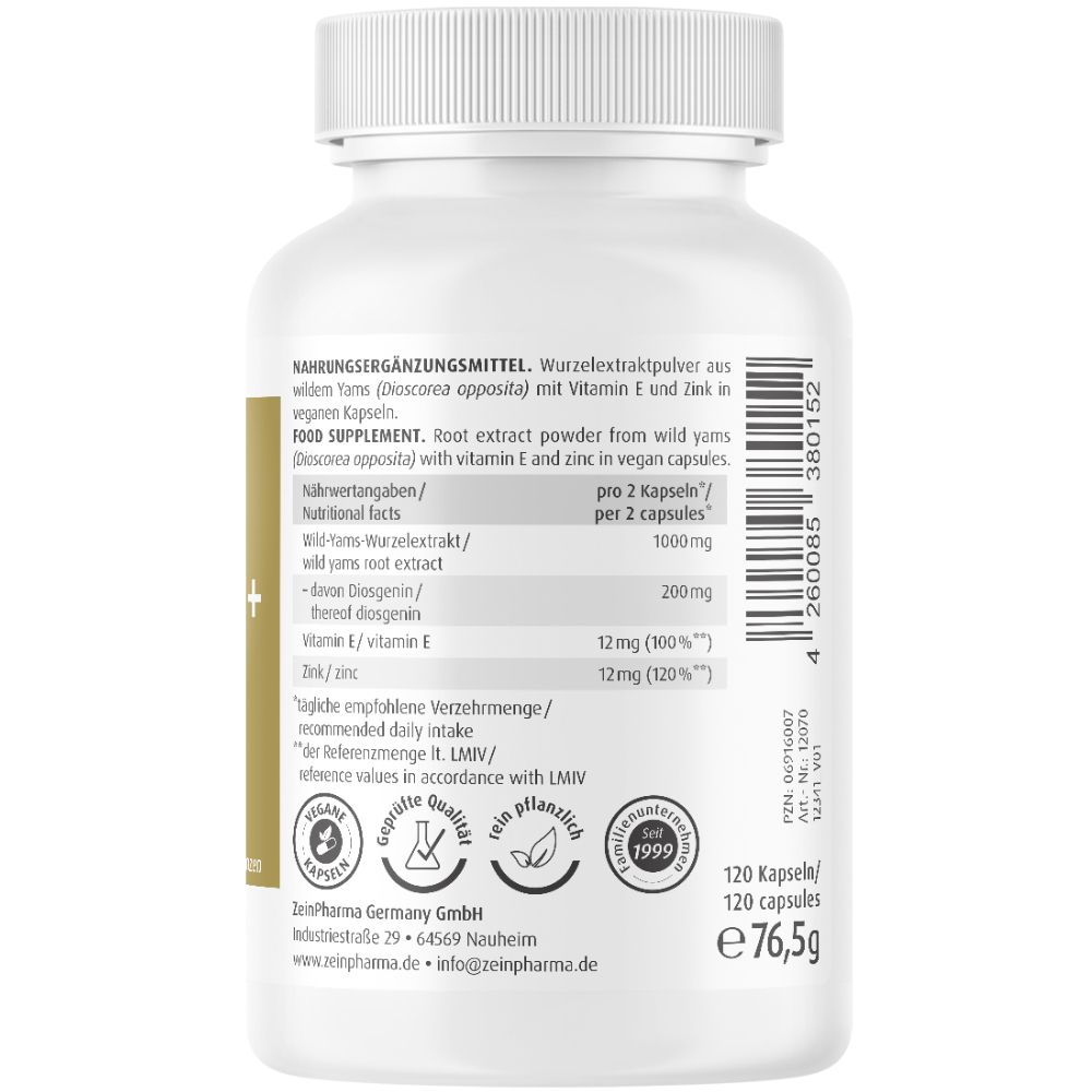Yamswurzel Kapseln 500 mg ZeinPharma