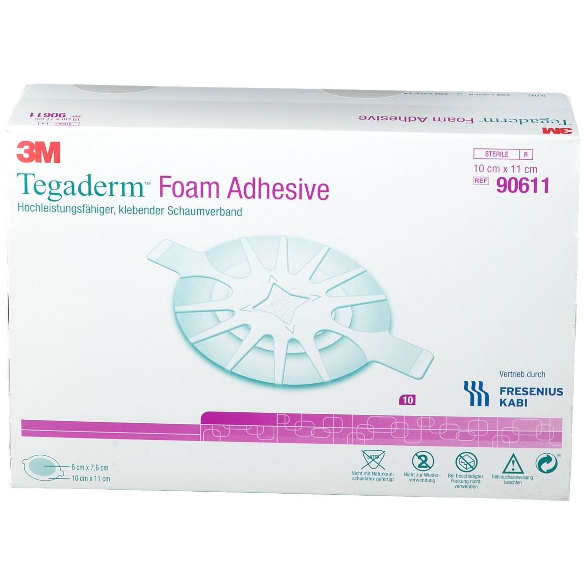 Tegaderm Foam Adhesive 10 x 11 cm oval