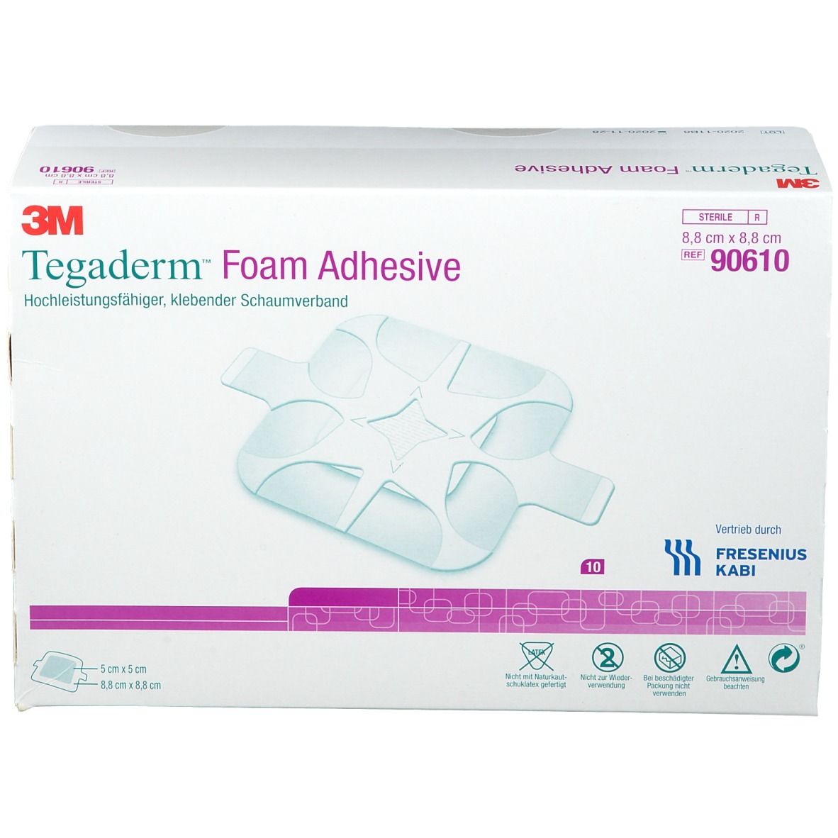 Tegaderm Foam Adhesive 8,8 x 8,8 cm