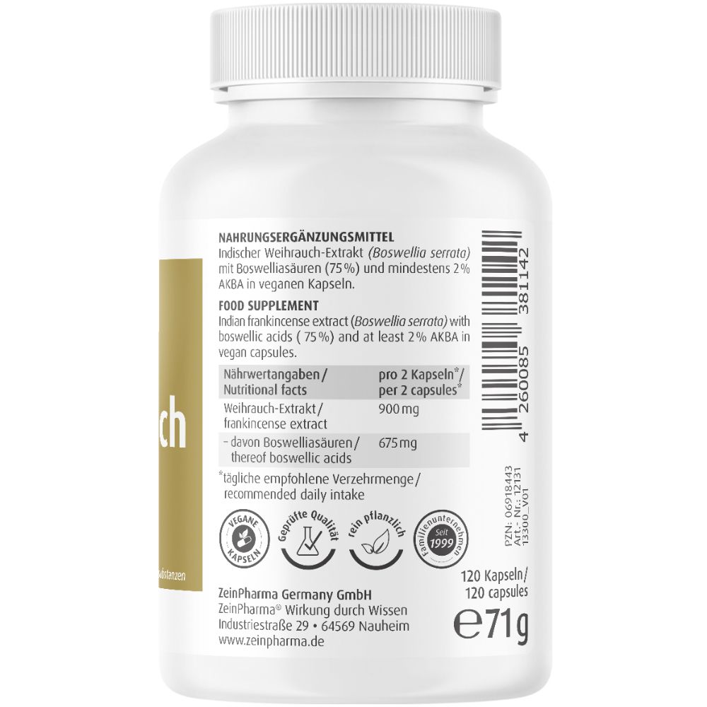 ZeinPharma® Weihrauch Kapseln 450 mg